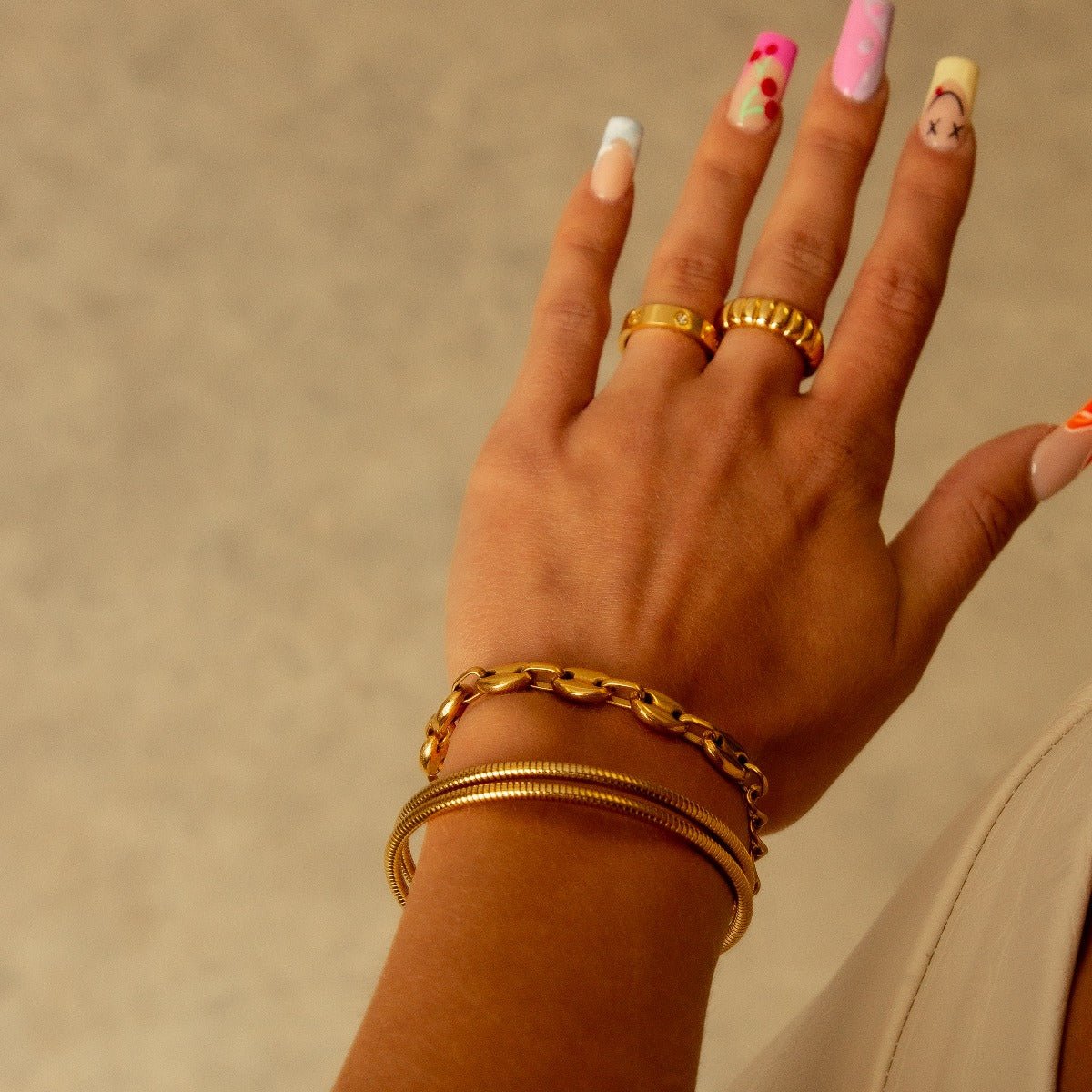 Triple Spiral Gold Bracelet Margot