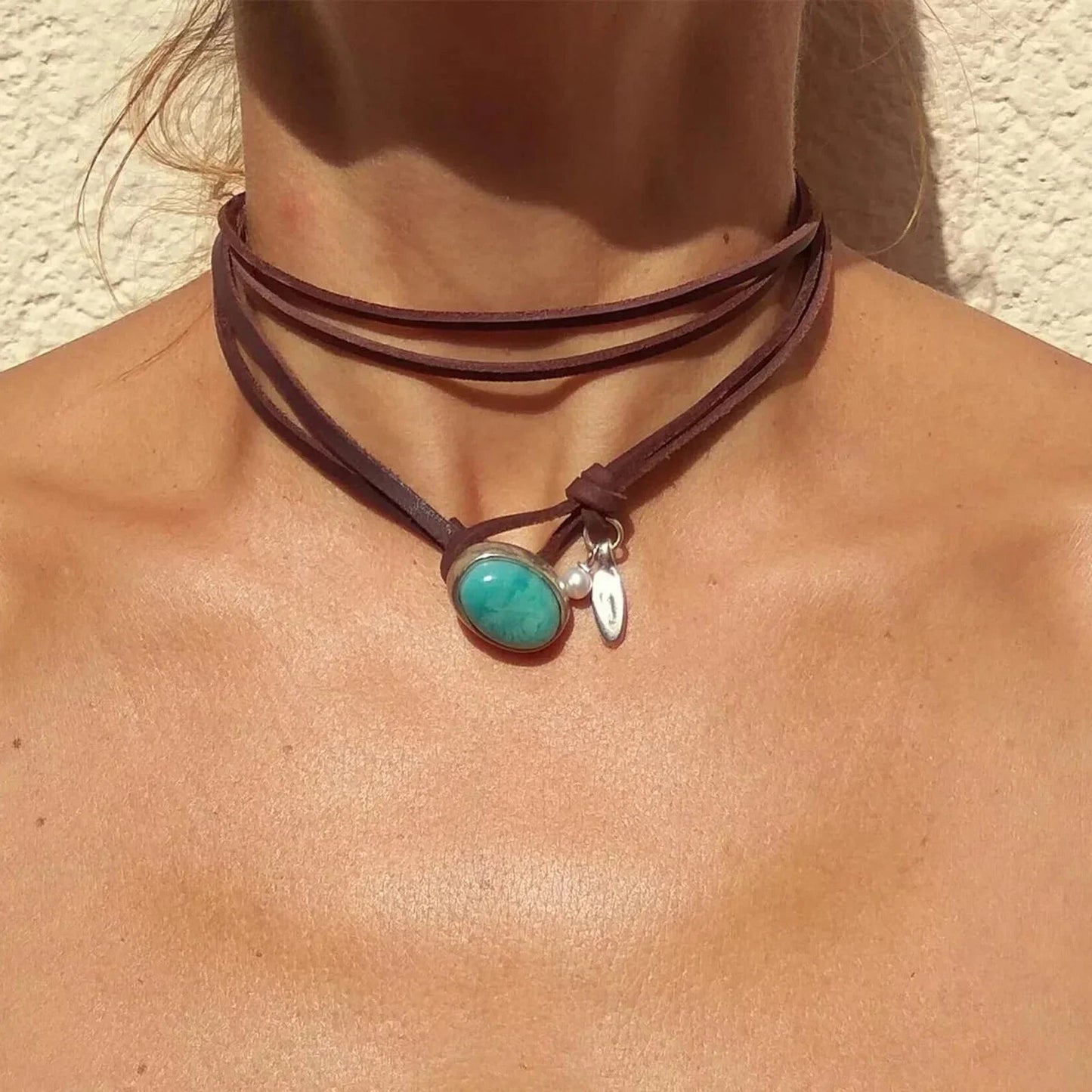 Turquoise Pendant Necklace Margot