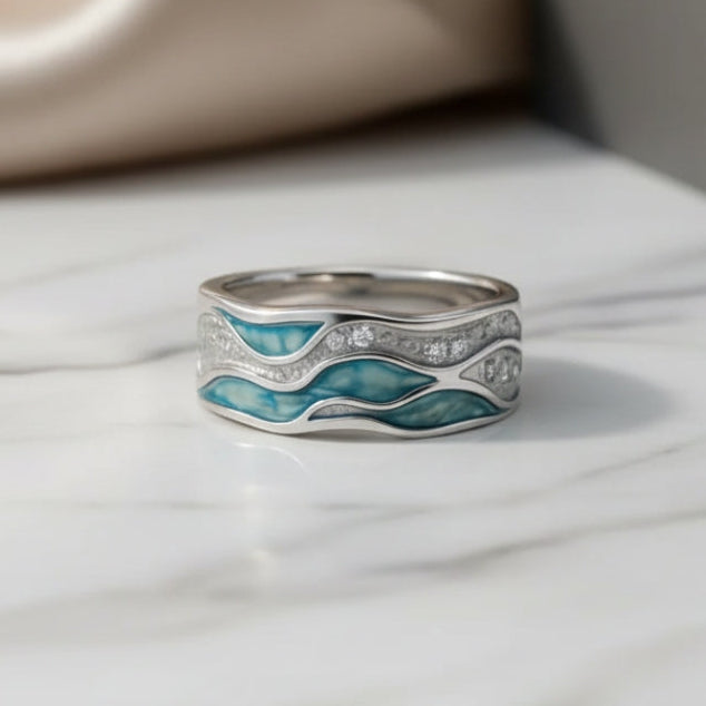 Turquoise Silver Ring Margot