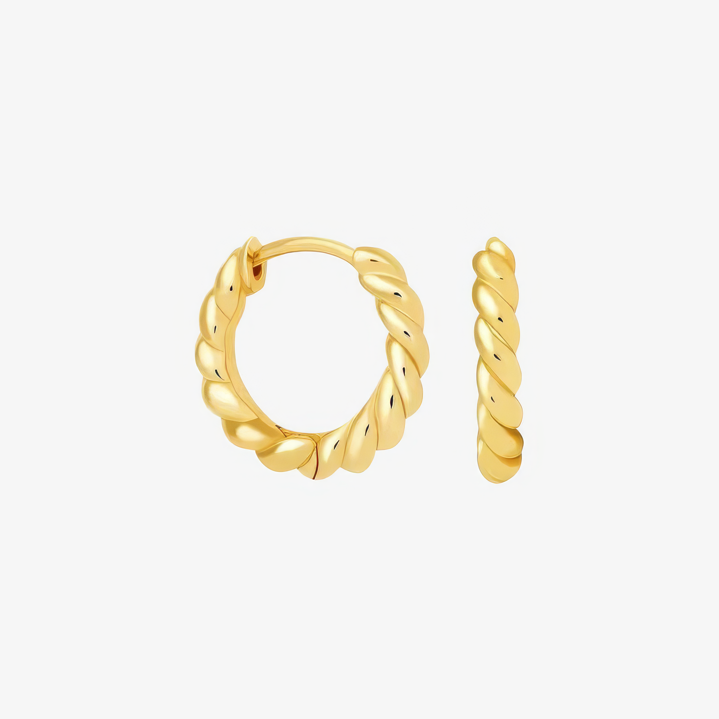 Twisted Gold Hoop Earrings Margot