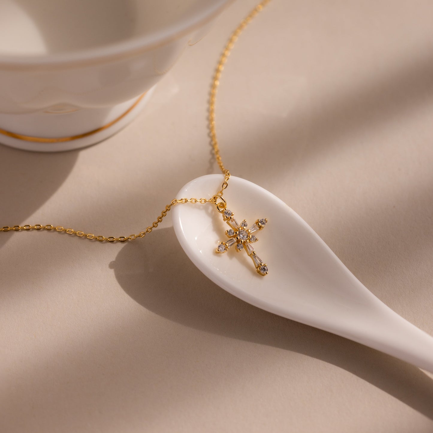 Vintage Cross Necklace Margot