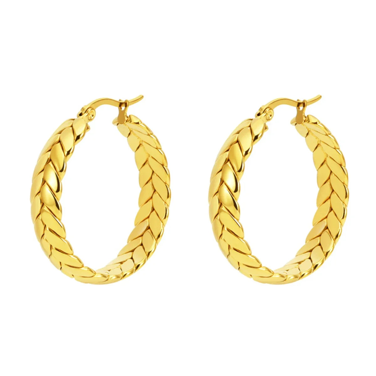 Wheat Gold Hoop Earrings Margot