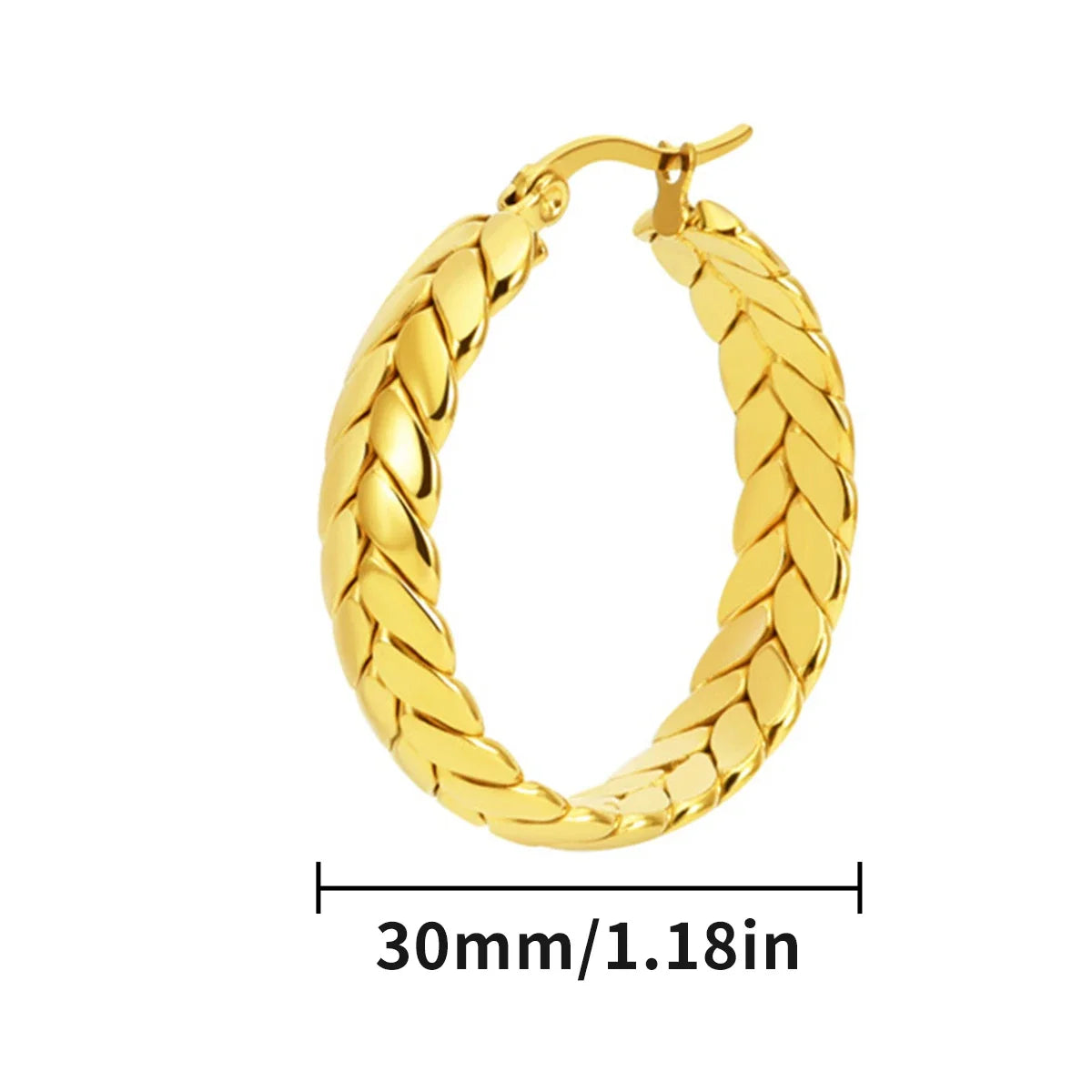 Wheat Gold Hoop Earrings Margot