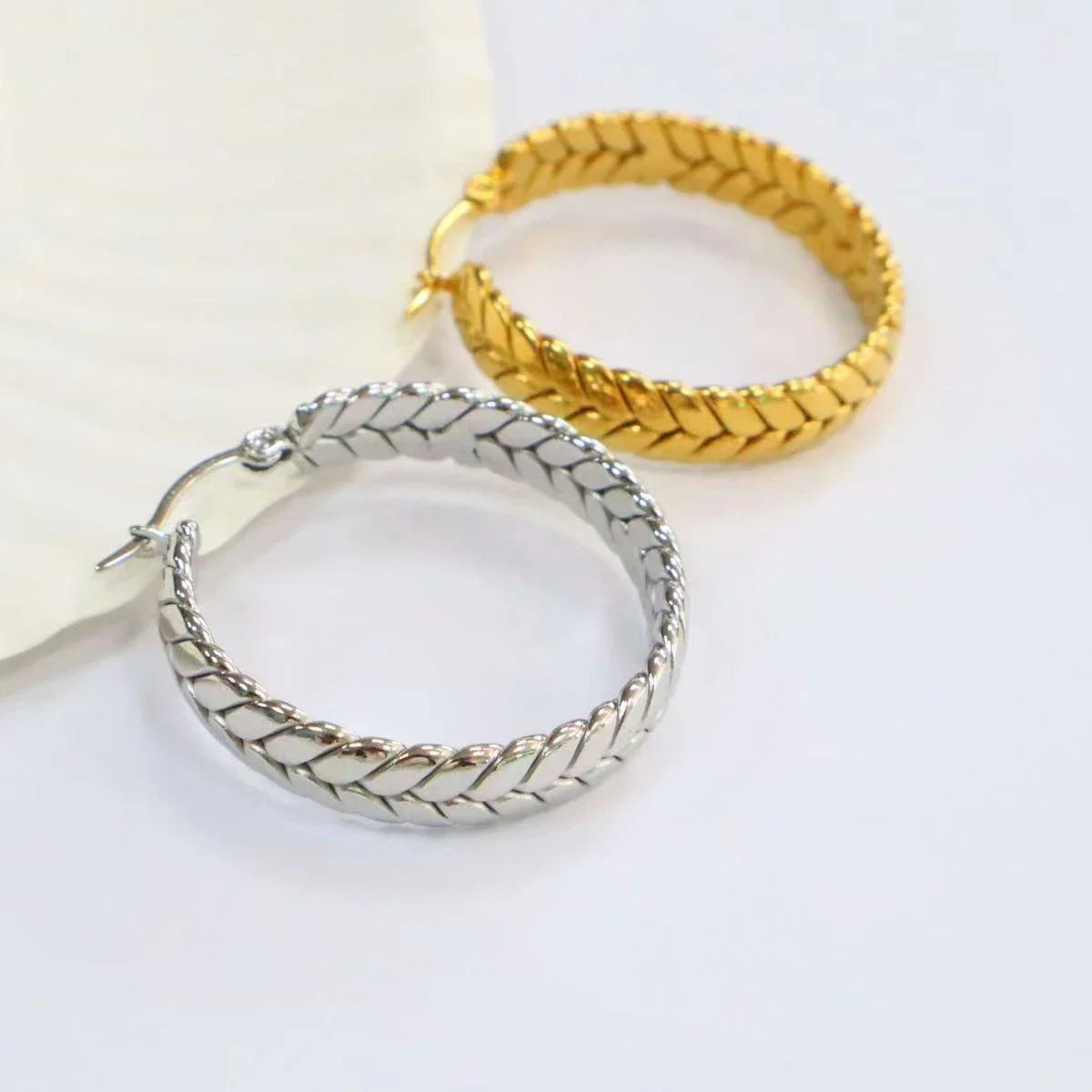 Wheat Gold Hoop Earrings Margot